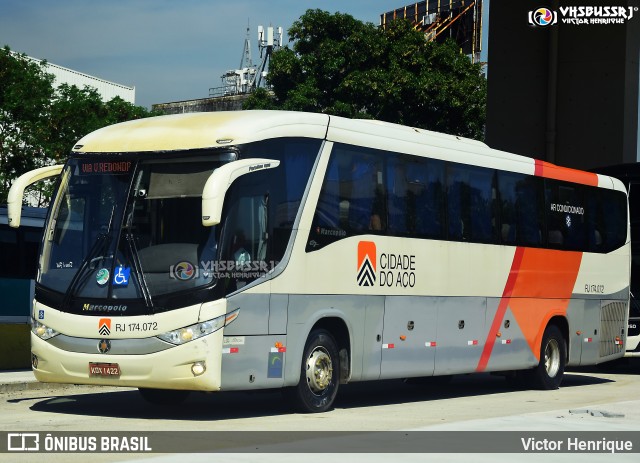 Viação Cidade do Aço RJ 174.072 na cidade de Rio de Janeiro, Rio de Janeiro, Brasil, por Victor Henrique. Número da foto: #11930754.
