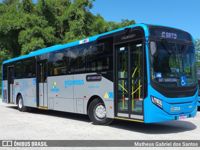 BRT Sorocaba Concessionária de Serviços Públicos SPE S/A 3407 na cidade de Sorocaba, São Paulo, Brasil, por Matheus Gabriel dos Santos. Número da foto: #11986930.