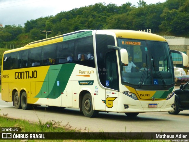 Empresa Gontijo de Transportes 15045 na cidade de Sabará, Minas Gerais, Brasil, por Matheus Adler. ID da foto: 11987551.