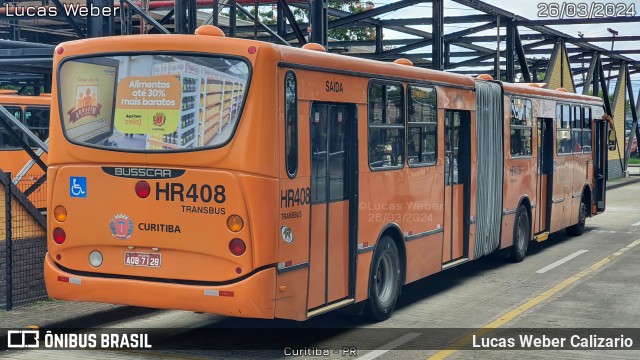 Auto Viação Redentor HR408 na cidade de Curitiba, Paraná, Brasil, por Lucas Weber Calizario. ID da foto: 11986501.