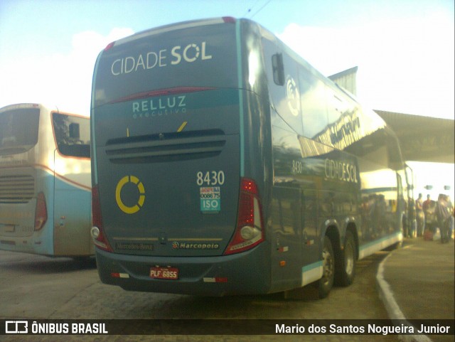 Viação Cidade Sol 8430 na cidade de Piritiba, Bahia, Brasil, por Mario dos Santos Nogueira Junior. ID da foto: 11986378.