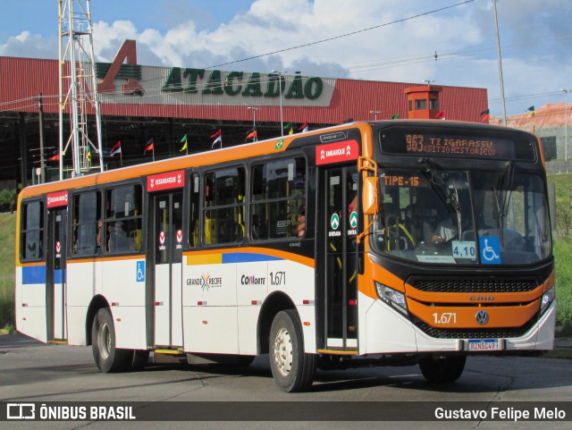 Itamaracá Transportes 1.671 na cidade de Paulista, Pernambuco, Brasil, por Gustavo Felipe Melo. Número da foto: #11987494.