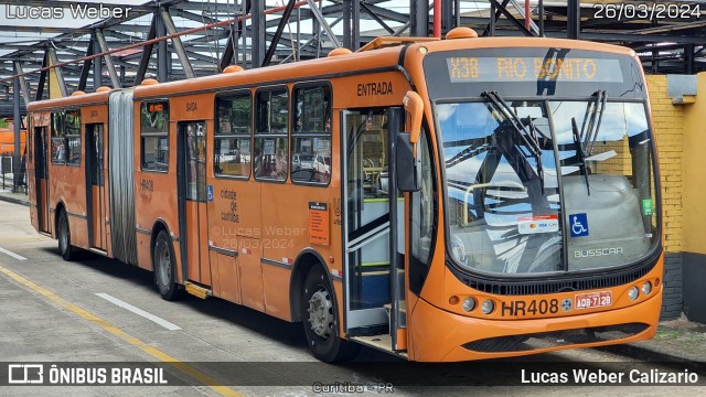 Auto Viação Redentor HR408 na cidade de Curitiba, Paraná, Brasil, por Lucas Weber Calizario. ID da foto: 11986505.