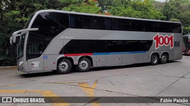 Auto Viação 1001 RJ 108.047 na cidade de São Paulo, São Paulo, Brasil, por Fábio Paixão. ID da foto: 11988150.