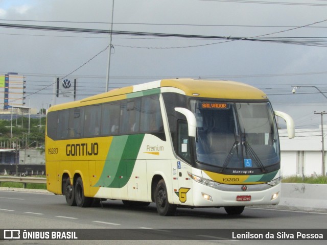 Empresa Gontijo de Transportes 19280 na cidade de Caruaru, Pernambuco, Brasil, por Lenilson da Silva Pessoa. ID da foto: 12008889.