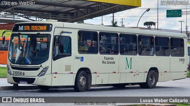 Viação Nobel 31058 na cidade de Fazenda Rio Grande, Paraná, Brasil, por Lucas Weber Calizario. Número da foto: #12007274.