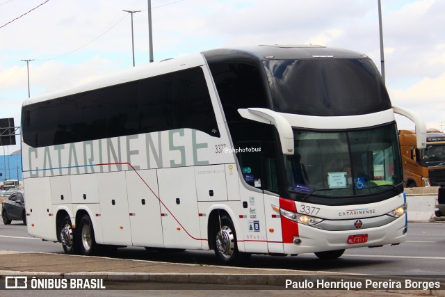 Auto Viação Catarinense 3377 na cidade de São Paulo, São Paulo, Brasil, por Paulo Henrique Pereira Borges. Número da foto: #12009516.