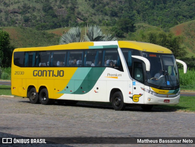 Empresa Gontijo de Transportes 21330 na cidade de Leopoldina, Minas Gerais, Brasil, por Mattheus Bassamar Neto. ID da foto: 12011522.