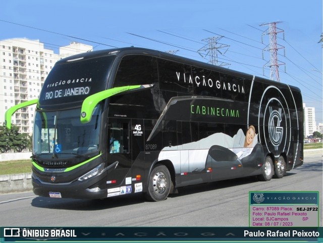 Viação Garcia 87089 na cidade de São José dos Campos, São Paulo, Brasil, por Paulo Rafael Peixoto. Número da foto: #12011660.