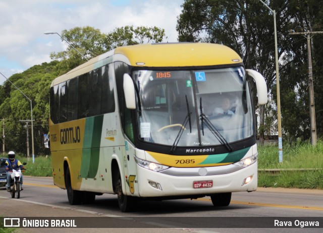 Empresa Gontijo de Transportes 7085 na cidade de Vitória da Conquista, Bahia, Brasil, por Rava Ogawa. ID da foto: 12011010.