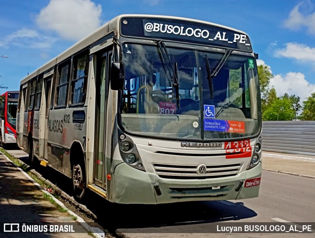 Real Alagoas de Viação 4312 na cidade de Maceió, Alagoas, Brasil, por Lucyan BUSOLOGO_AL_PE. Número da foto: #12010966.