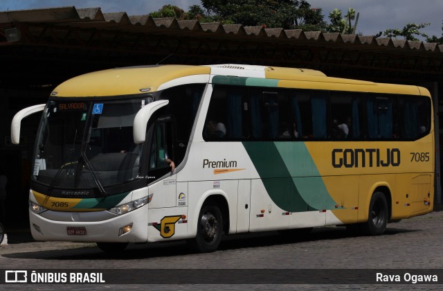 Empresa Gontijo de Transportes 7085 na cidade de Vitória da Conquista, Bahia, Brasil, por Rava Ogawa. ID da foto: 12011029.