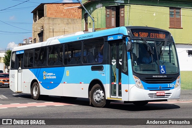 Rogil Transportes Rodoviários 3 025 na cidade de Campos dos Goytacazes, Rio de Janeiro, Brasil, por Anderson Pessanha. ID da foto: 12009991.