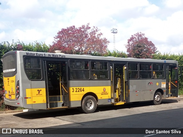 Viação Metrópole Paulista - Zona Leste 3 2264 na cidade de São Paulo, São Paulo, Brasil, por Davi Santos Silva. Número da foto: #12010279.