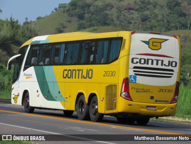 Empresa Gontijo de Transportes 21330 na cidade de Leopoldina, Minas Gerais, Brasil, por Mattheus Bassamar Neto. ID da foto: 12011524.