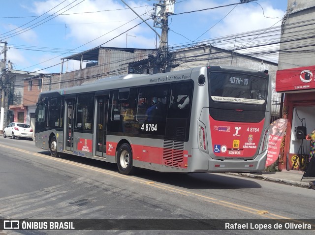 Express Transportes Urbanos Ltda 4 8764 na cidade de São Paulo, São Paulo, Brasil, por Rafael Lopes de Oliveira. ID da foto: 12012908.