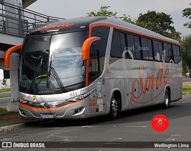 Smile Transportes e Turismo 511 na cidade de Sumaré, São Paulo, Brasil, por Wellington Lima. Número da foto: #12011813.