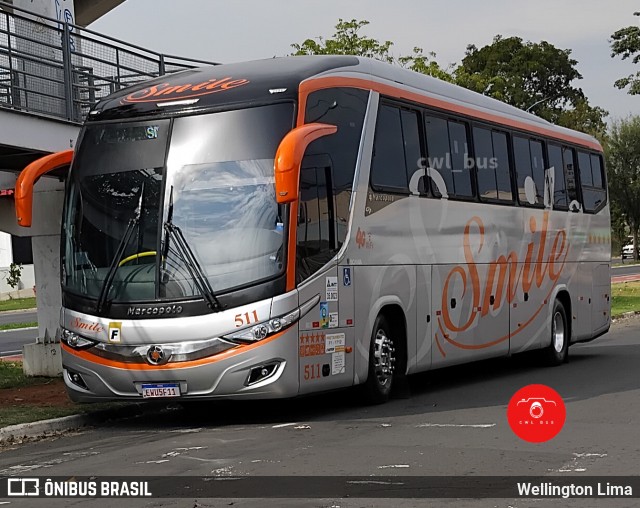 Smile Transportes e Turismo 511 na cidade de Sumaré, São Paulo, Brasil, por Wellington Lima. ID da foto: 12011813.