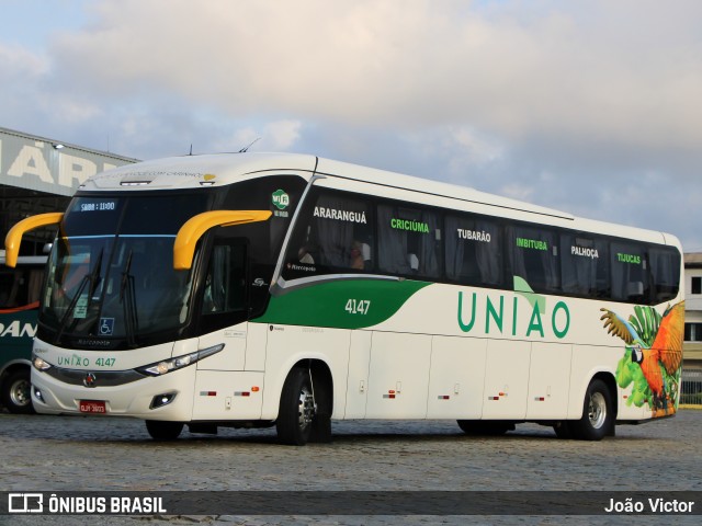 Empresa União de Transportes 4147 na cidade de Balneário Camboriú, Santa Catarina, Brasil, por João Victor. ID da foto: 12015436.