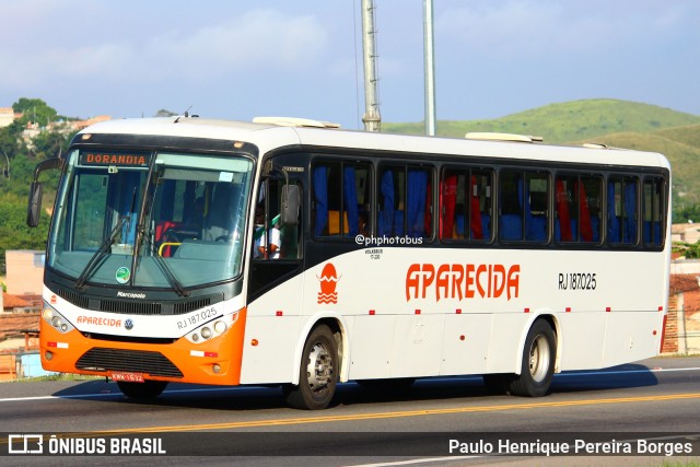 VINSAL - Viação Nossa Senhora Aparecida RJ 187.025 na cidade de Barra do Piraí, Rio de Janeiro, Brasil, por Paulo Henrique Pereira Borges. ID da foto: 12015077.