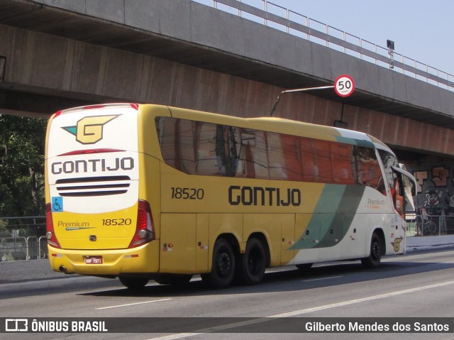 Empresa Gontijo de Transportes 18520 na cidade de São Paulo, São Paulo, Brasil, por Gilberto Mendes dos Santos. ID da foto: 12013211.