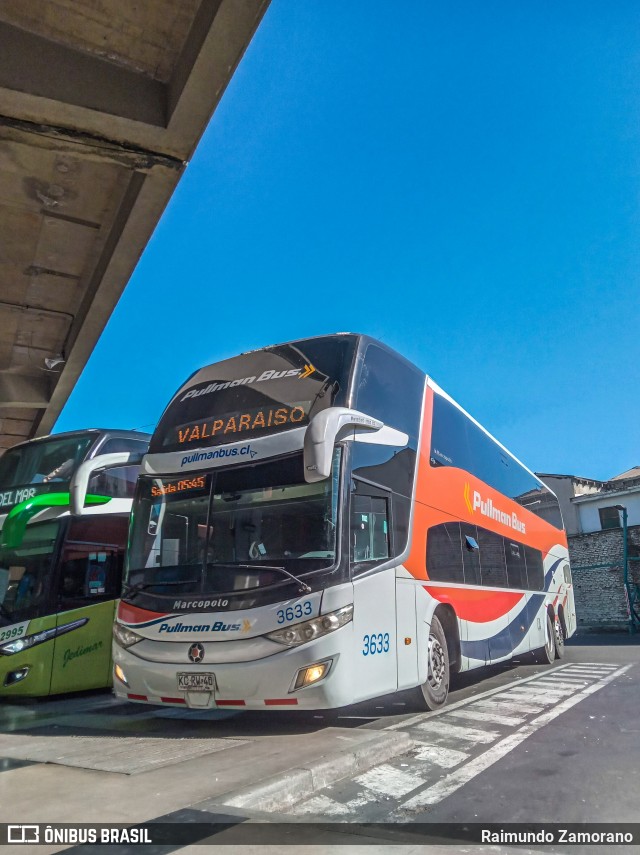 Pullman Bus 3633 na cidade de Viña del Mar, Valparaíso, Valparaíso, Chile, por Raimundo Zamorano. Número da foto: #12014913.