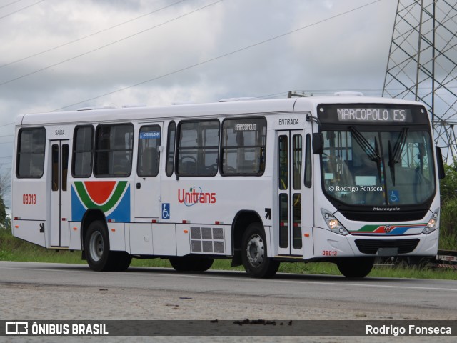Consórcio Unitrans - 08 > Reunidas Transportes 08013 na cidade de Messias, Alagoas, Brasil, por Rodrigo Fonseca. Número da foto: #12014539.