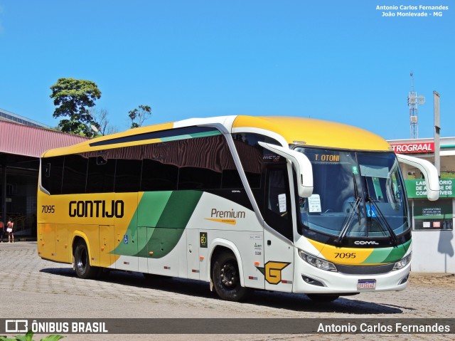 Empresa Gontijo de Transportes 7095 na cidade de João Monlevade, Minas Gerais, Brasil, por Antonio Carlos Fernandes. ID da foto: 12013958.