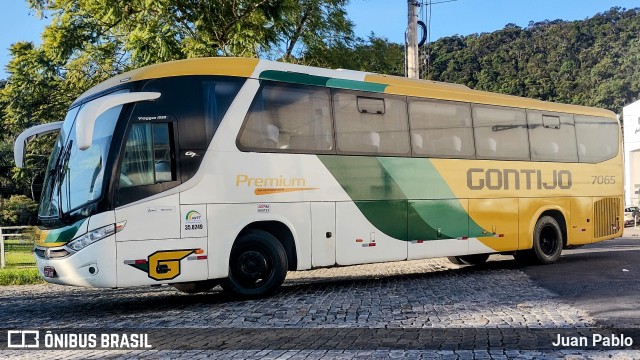 Empresa Gontijo de Transportes 7065 na cidade de Juiz de Fora, Minas Gerais, Brasil, por Juan Pablo. ID da foto: 12013635.