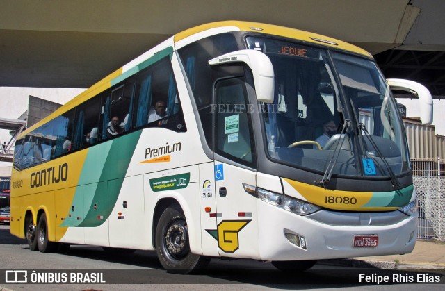 Empresa Gontijo de Transportes 18080 na cidade de Campinas, São Paulo, Brasil, por Felipe Rhis Elias. Número da foto: #12014063.
