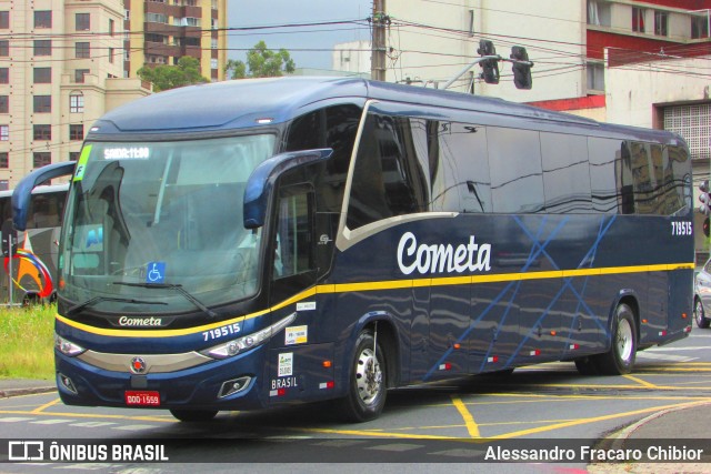 Viação Cometa 719515 na cidade de Curitiba, Paraná, Brasil, por Alessandro Fracaro Chibior. Número da foto: #12013808.