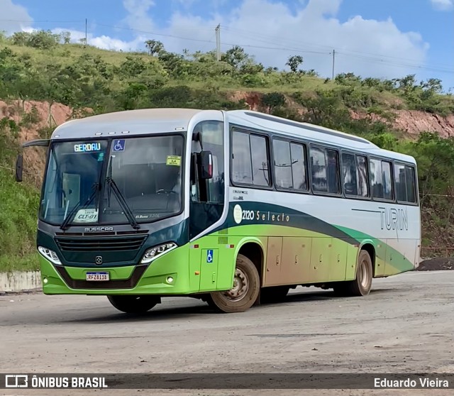 Turin Transportes 2120 na cidade de Conselheiro Lafaiete, Minas Gerais, Brasil, por Eduardo Vieira. ID da foto: 12013757.