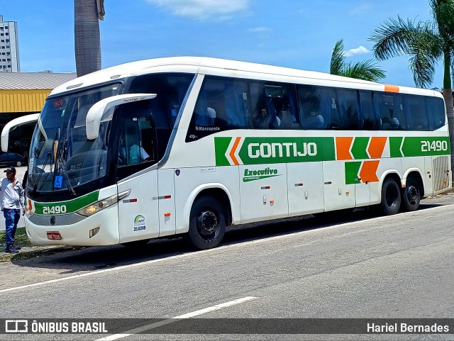 Empresa Gontijo de Transportes 21490 na cidade de Ipatinga, Minas Gerais, Brasil, por Hariel Bernades. ID da foto: 12016420.