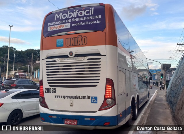 Expresso União 20035 na cidade de Cariacica, Espírito Santo, Brasil, por Everton Costa Goltara. Número da foto: #12017621.