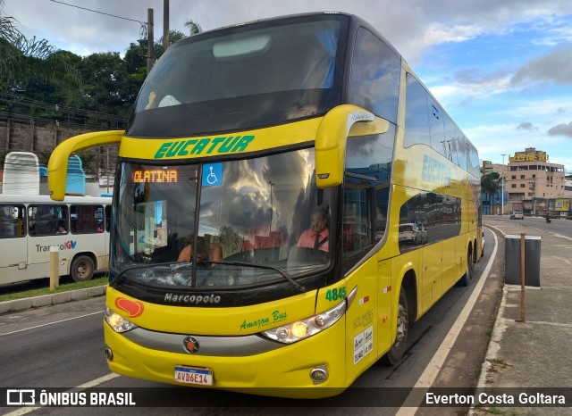 Eucatur - Empresa União Cascavel de Transportes e Turismo 4845 na cidade de Cariacica, Espírito Santo, Brasil, por Everton Costa Goltara. ID da foto: 12017618.