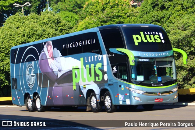 Viação Garcia 8835 na cidade de Londrina, Paraná, Brasil, por Paulo Henrique Pereira Borges. ID da foto: 12017945.