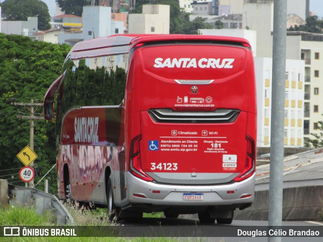 Viação Santa Cruz 34123 na cidade de Campinas, São Paulo, Brasil, por Douglas Célio Brandao. ID da foto: 12018501.