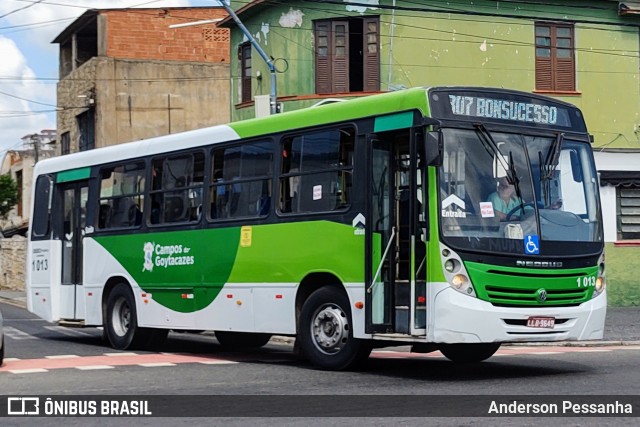 Viação Jacarandá de Campos 1 013 na cidade de Campos dos Goytacazes, Rio de Janeiro, Brasil, por Anderson Pessanha. ID da foto: 12016084.