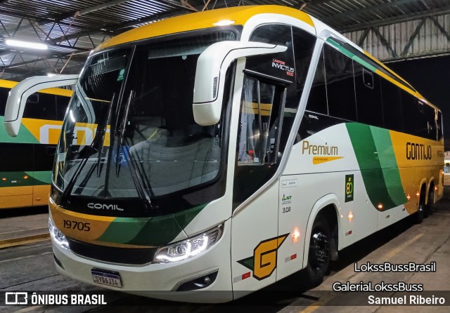 Empresa Gontijo de Transportes 19705 na cidade de Uberlândia, Minas Gerais, Brasil, por Samuel Ribeiro. ID da foto: 12017676.