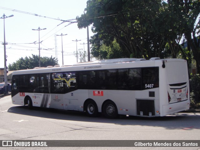 Next Mobilidade - ABC Sistema de Transporte 5407 na cidade de Santo André, São Paulo, Brasil, por Gilberto Mendes dos Santos. ID da foto: 12017820.