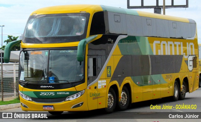 Empresa Gontijo de Transportes 25075 na cidade de Goiânia, Goiás, Brasil, por Carlos Júnior. ID da foto: 12020162.