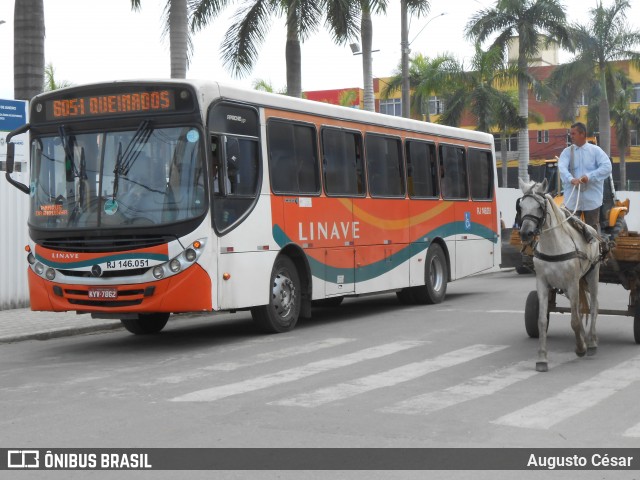 Linave Transportes RJ 146.051 na cidade de Queimados, Rio de Janeiro, Brasil, por Augusto César. ID da foto: 12022923.