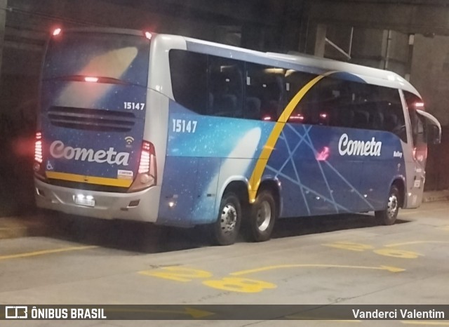 Viação Cometa 15147 na cidade de São Paulo, São Paulo, Brasil, por Vanderci Valentim. ID da foto: 12021141.