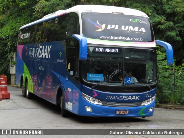 Trans Isaak Turismo 1713 na cidade de São Paulo, São Paulo, Brasil, por Gabriel Oliveira Caldas da Nobrega. ID da foto: 12021801.