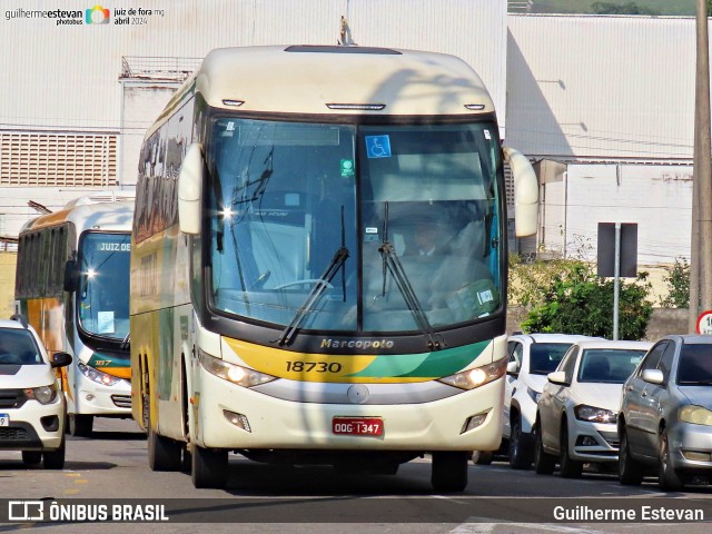 Empresa Gontijo de Transportes 18730 na cidade de Juiz de Fora, Minas Gerais, Brasil, por Guilherme Estevan. ID da foto: 12023066.