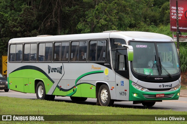 Turin Transportes 1470 na cidade de Conselheiro Lafaiete, Minas Gerais, Brasil, por Lucas Oliveira. ID da foto: 12024244.