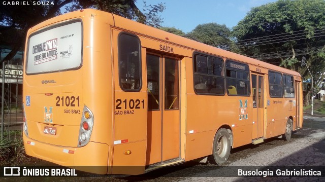 Auto Viação São Braz 21021 na cidade de Curitiba, Paraná, Brasil, por Busologia Gabrielística. ID da foto: 12023254.