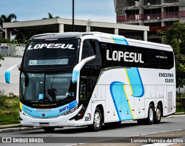 LopeSul Transportes - Lopes e Oliveira Transportes e Turismo - Lopes Sul 3023 na cidade de São Paulo, São Paulo, Brasil, por Luciano Ferreira da Silva. ID da foto: 12025019.