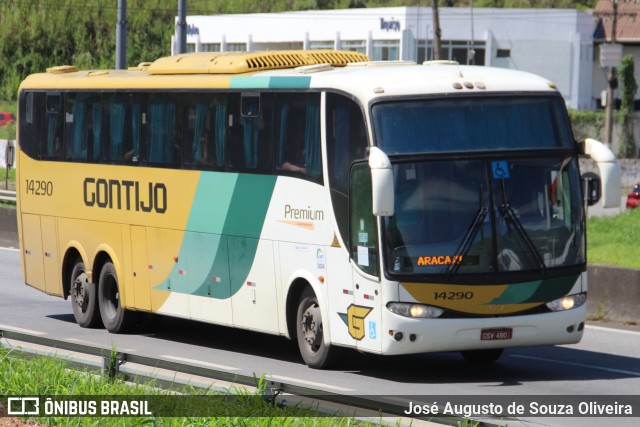 Empresa Gontijo de Transportes 14290 na cidade de Barra Mansa, Rio de Janeiro, Brasil, por José Augusto de Souza Oliveira. ID da foto: 12025047.