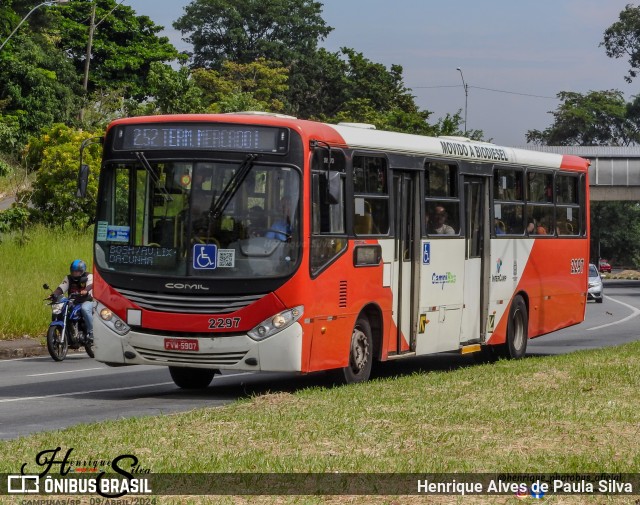 Expresso CampiBus 2297 na cidade de Campinas, São Paulo, Brasil, por Henrique Alves de Paula Silva. ID da foto: 12025043.